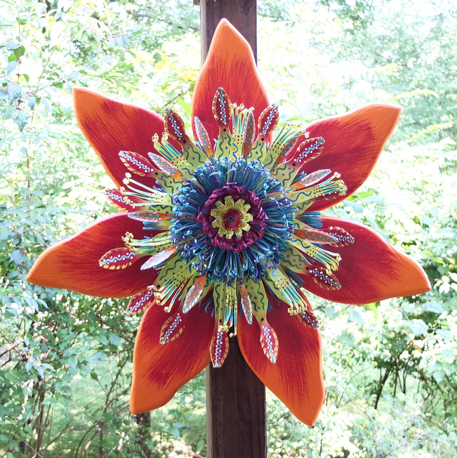 Bohemian Decor Outdoor Wall Decor Junk Gypsy Decor Colorful