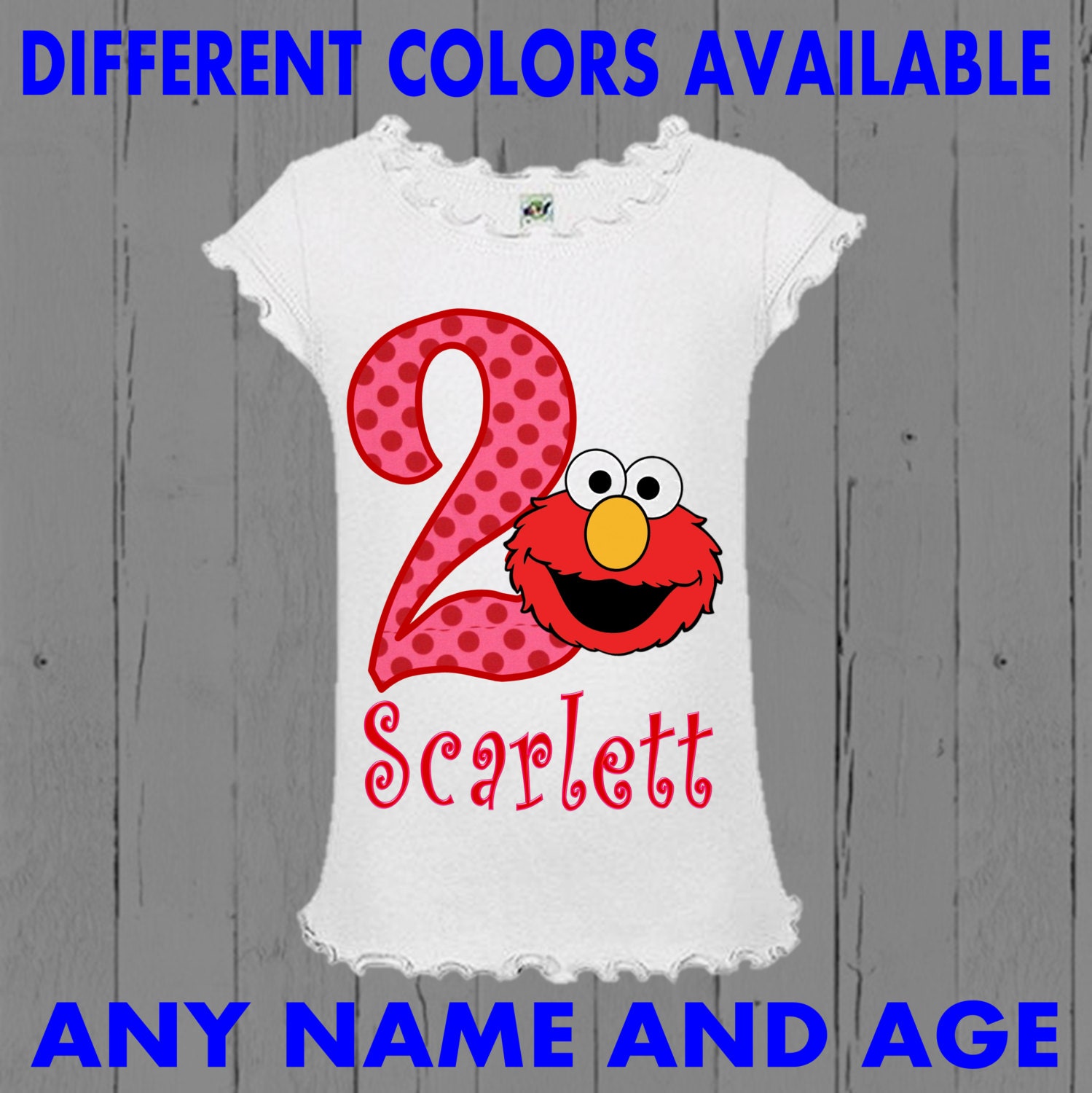 Girls Elmo Birthday Shirt