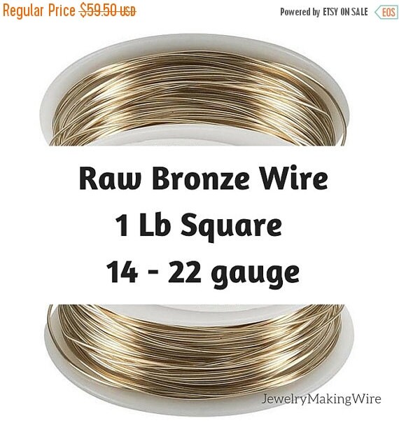 15 OFF Square Bronze Wire 14 22 gauge 1 Lb by JewelryMakingWire