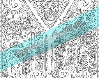 adult coloring book page alphabet wall letter y by cashion relaxation stress therapy yoga yarn yogurt yucca physical bristol board 9x12 page - Coloring Book Yarns adult coloring book page alphabet wall letter y by cashion relaxation stress therapy yoga yarn yogurt yucca physical bristol board 9x12 page - Coloring Book Yarns