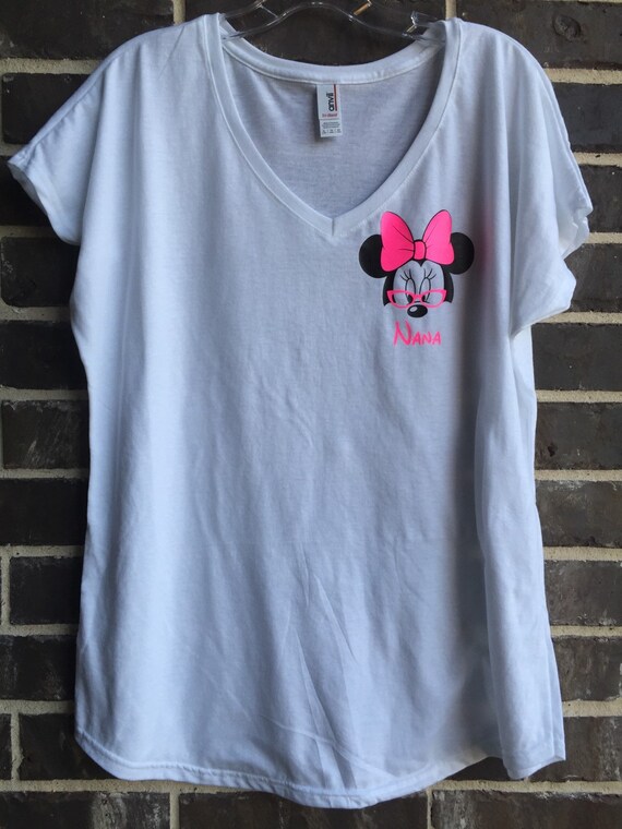 Disney Minnie Nana VNeck Shirts / Disney Grandma Shirts/