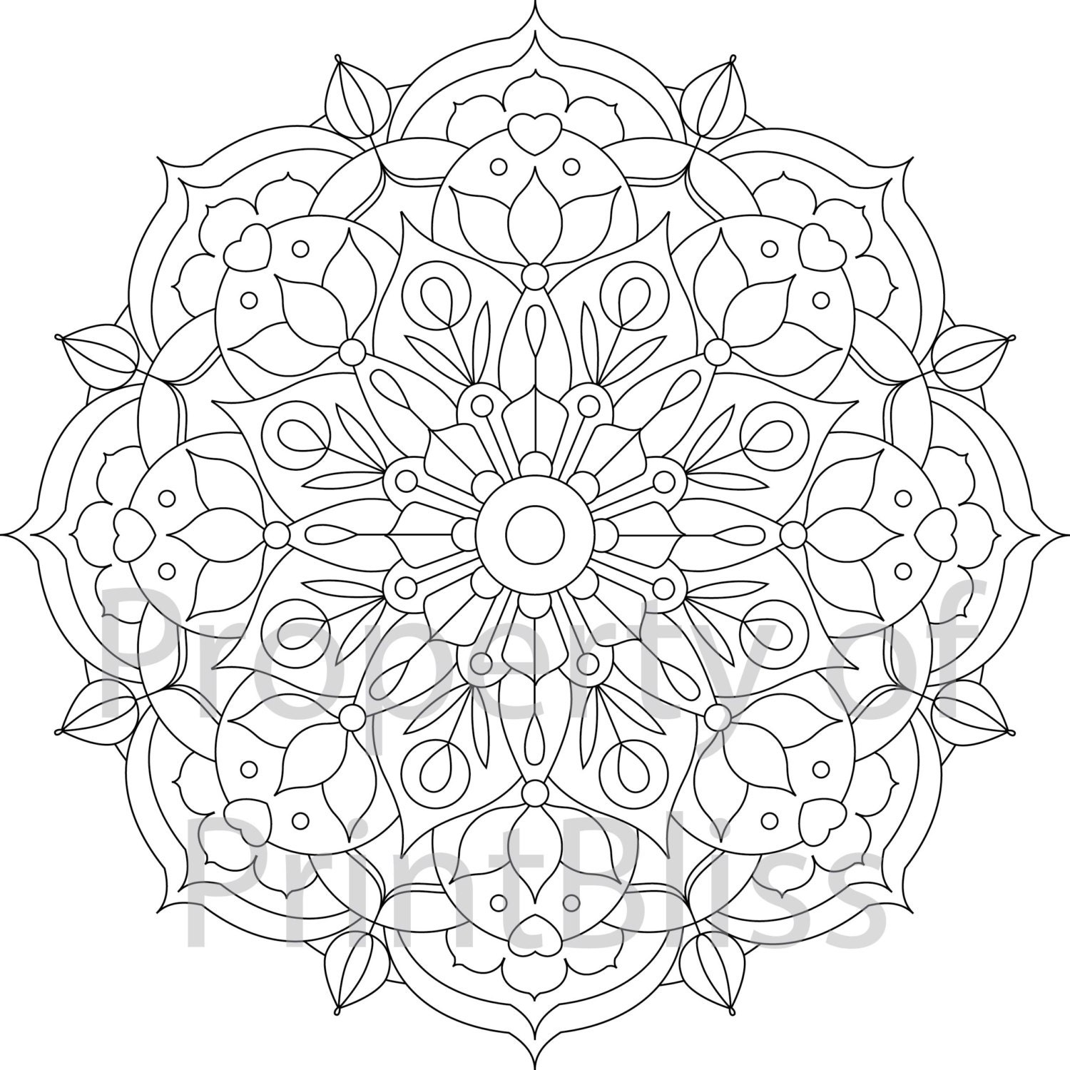 18 Flower Mandala Printable Coloring Page 