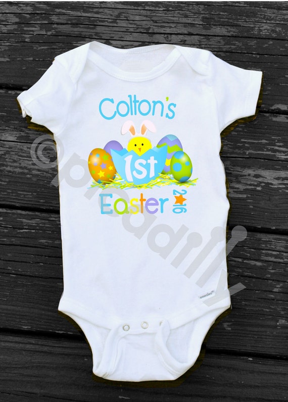 Baby Boy My First EASTER Onesie Personalized with Baby's
