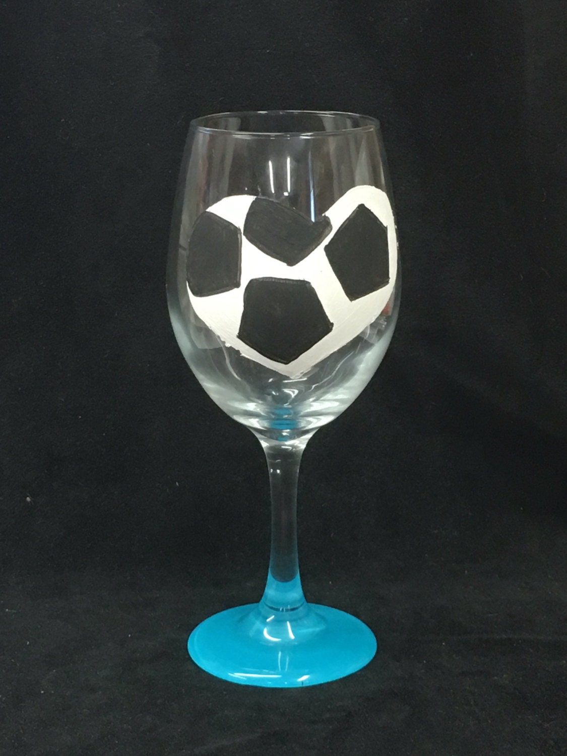 Soccer Mom Handpainted Wine Glass by JniceCraftyCreation on Etsy