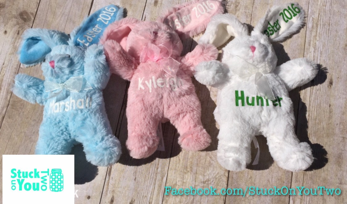 personalized easter bunny stuffed animals