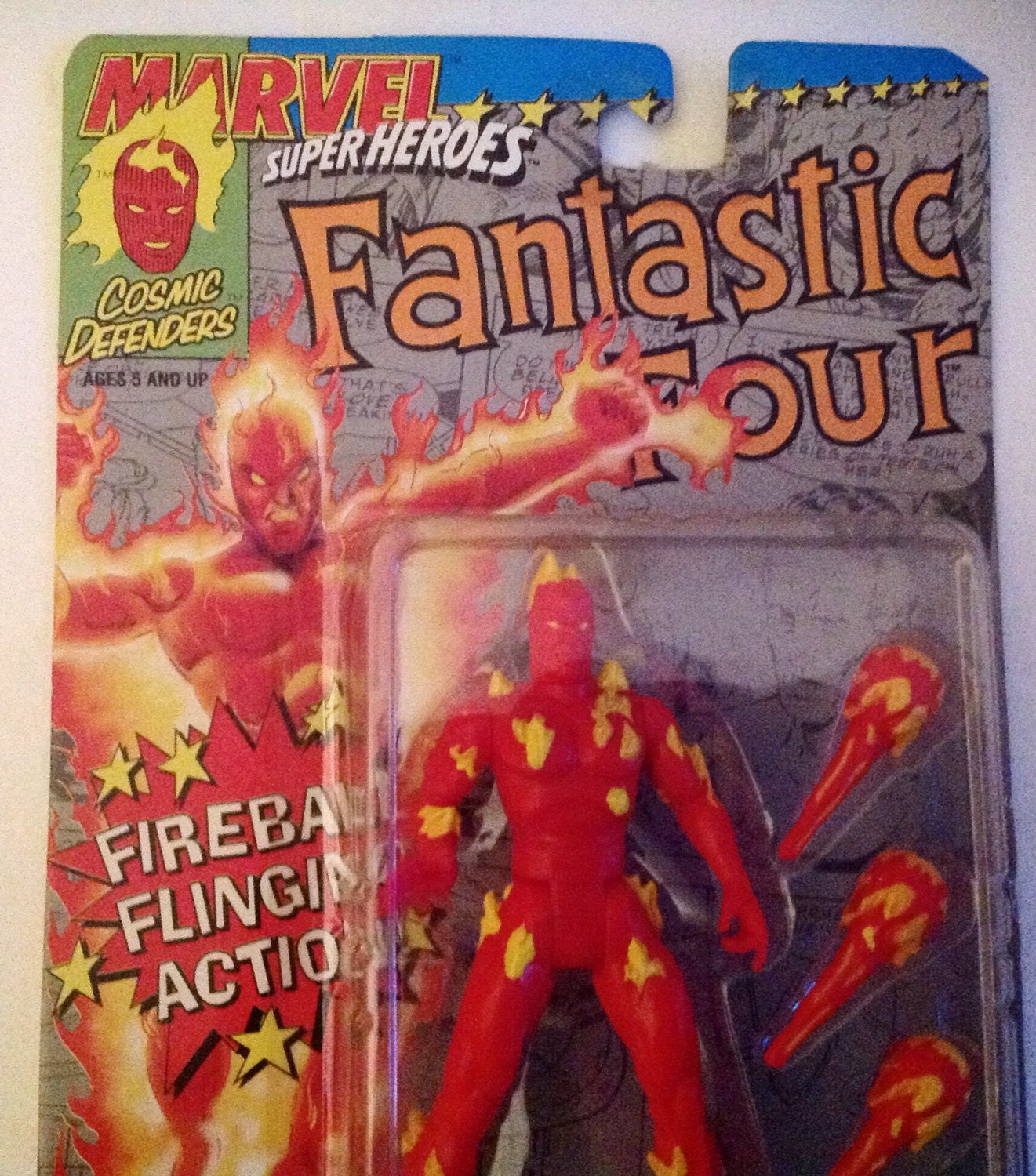 1992 Toy Biz Marvel Fantastic Four Human Torch action