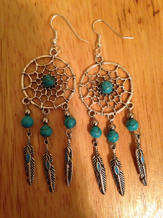 Dream catcher dangle earringsdreamcatcherdangle by DiyHunnies