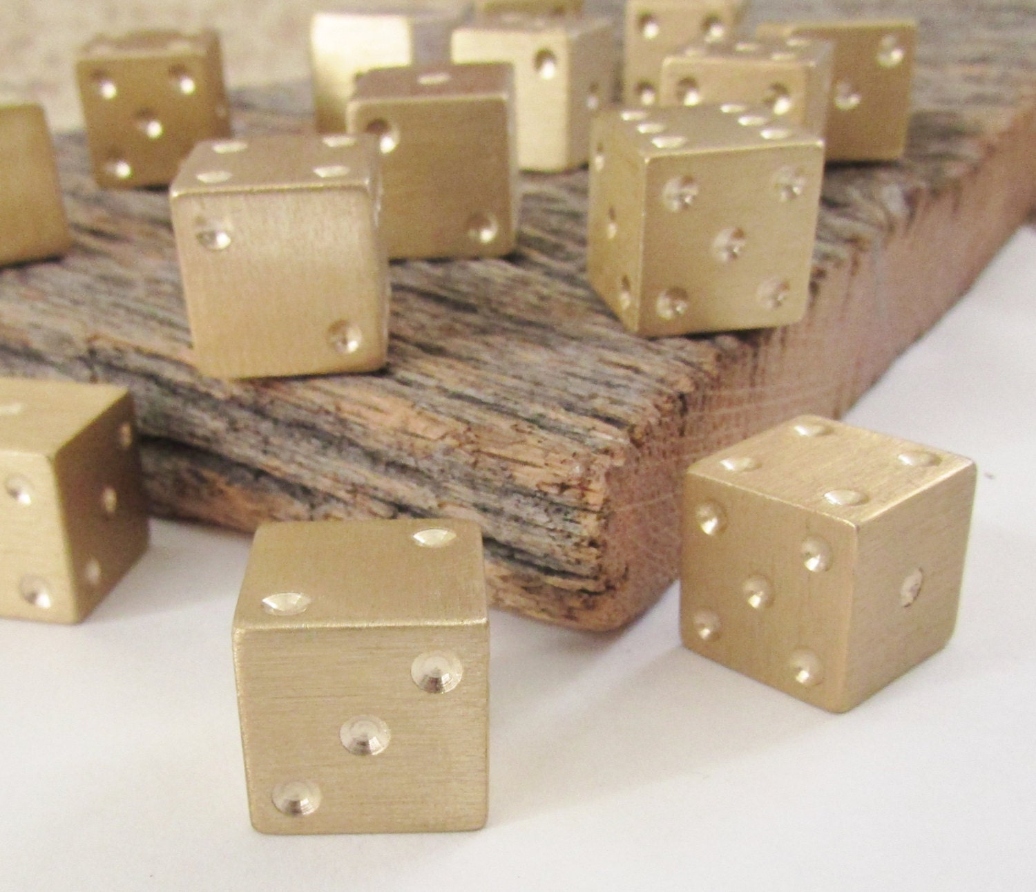 Large Brass Dice Six Sided Dice Set Custom Dice Handmade Dice