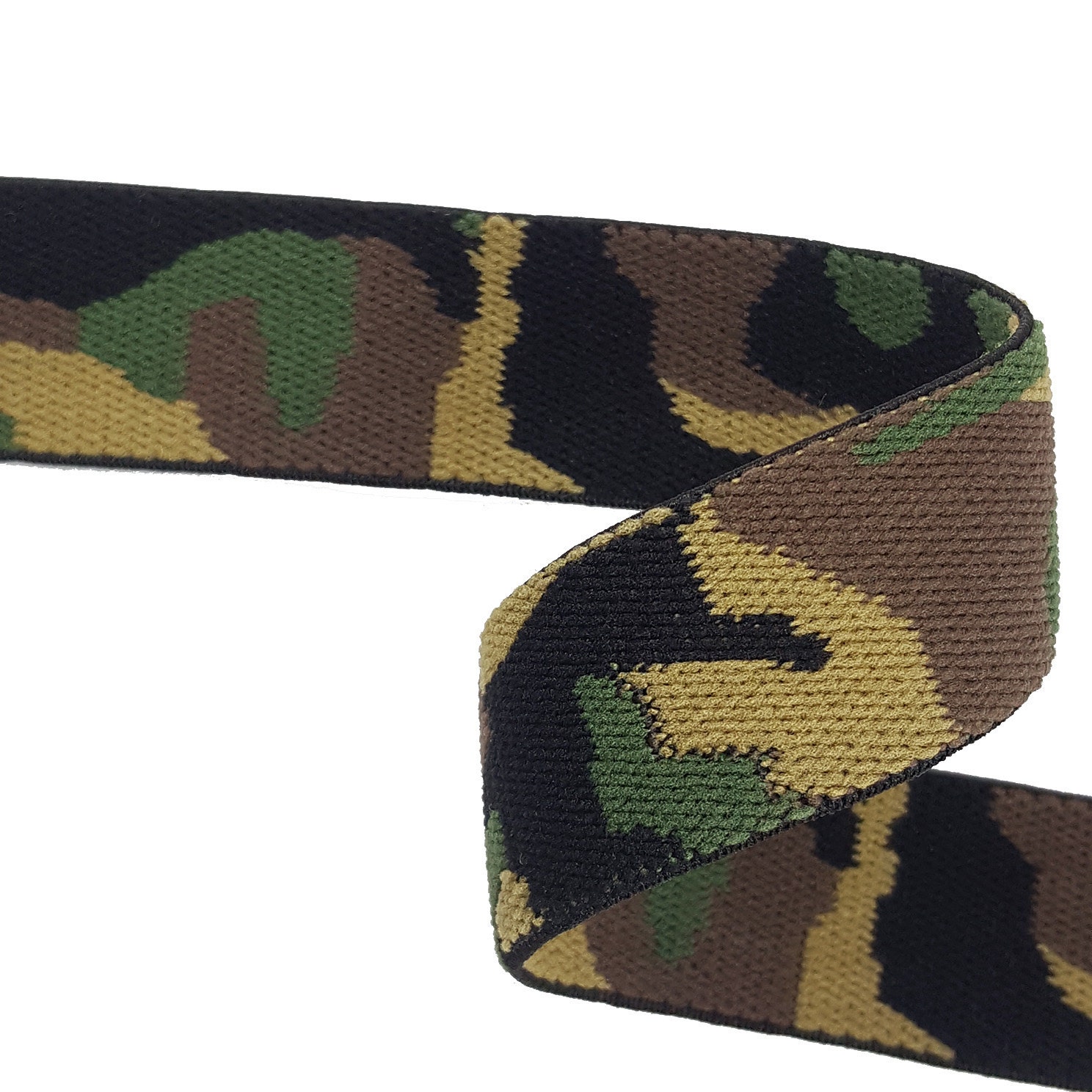 Army Camouflage Rubber Elastic Ribbon Trim 2 yards