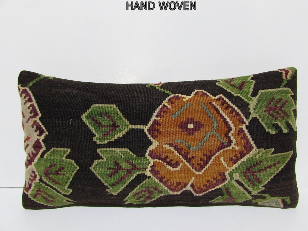 kilim lumbar pillow sitting cushion outdoor by DECOLICKILIMPILLOWS