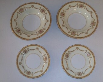Noritake Valdina 2 Bread And Butter Plates & 2 Soup Bowls