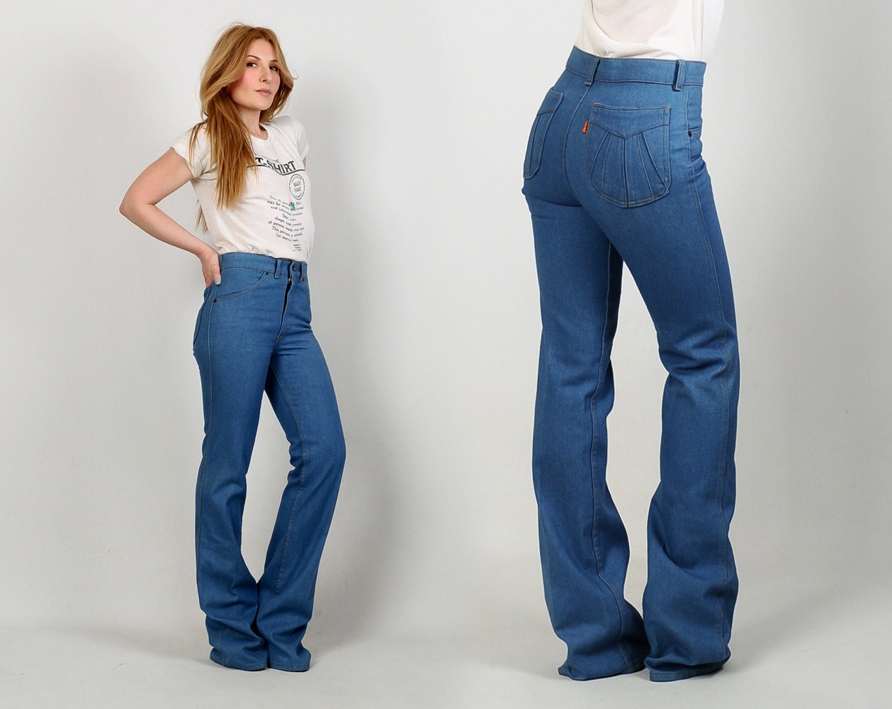 70's high flare jeans levis