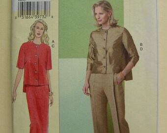 2005 VOGUE V8093 TODAY'S FIT by Sandra Betzina Blouse, Skirt & Pants Pattern sz 32-34-36 bust Uncut