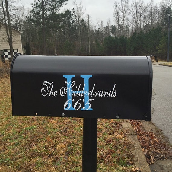 Download Custom monogram mailbox decal 1 for each side