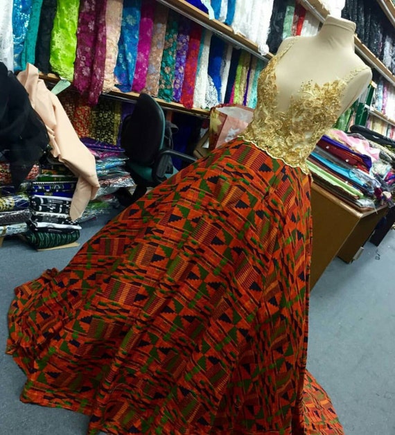 Kente /dashiki/ african wedding gown by AFROCOLLECTION2015 ...