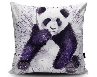Panda Cushion, Panda Pillow, Panda Cushion Cover, Panda Pillow Case, Panda Illustration, Panda Watercolour Drawing Home Decor, 45cm/60cm