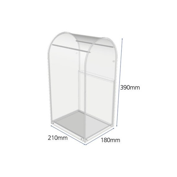 Curved acrylic display case Case for 12 inch action figure