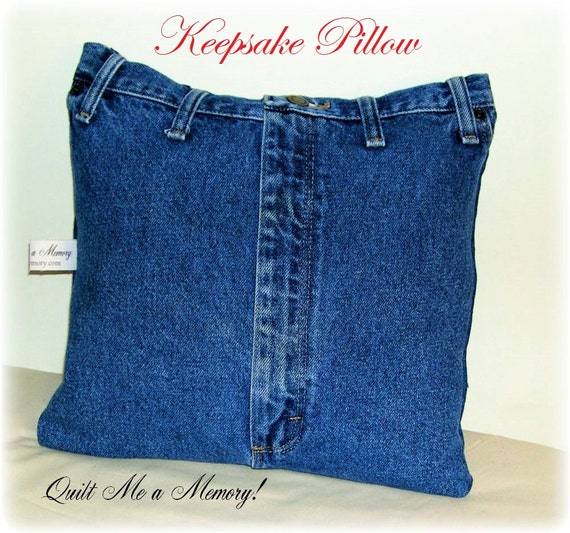 Custom Jeans Memory Pillow Bereavement Gift from Their Special