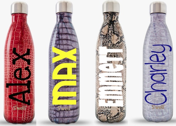 S'well Water Bottle with Personalized Custom Name (Exotic/Textile Collection)