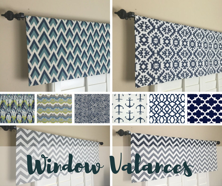 Kitchen Valance Blue Window Valance Kitchen Valance For