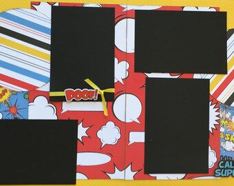 Comic Con / Comic 2 Page Scrapbooking Layout Kit
