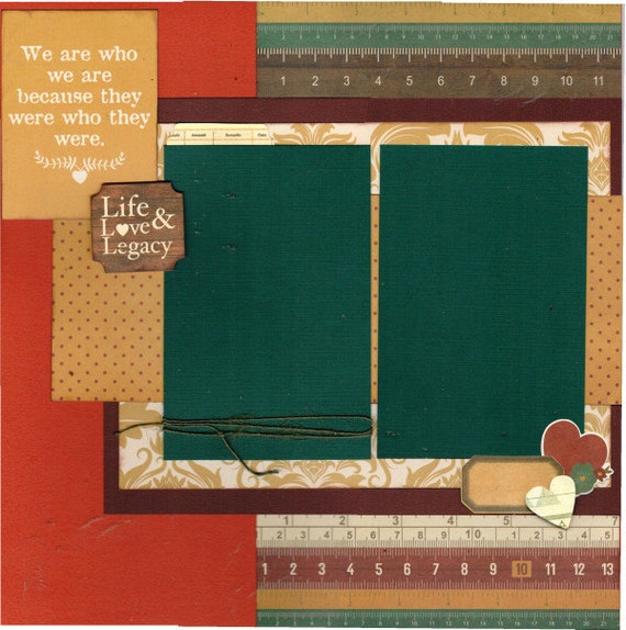 Heritage Scrapbooking page kit We are who we by CropALatteToGo