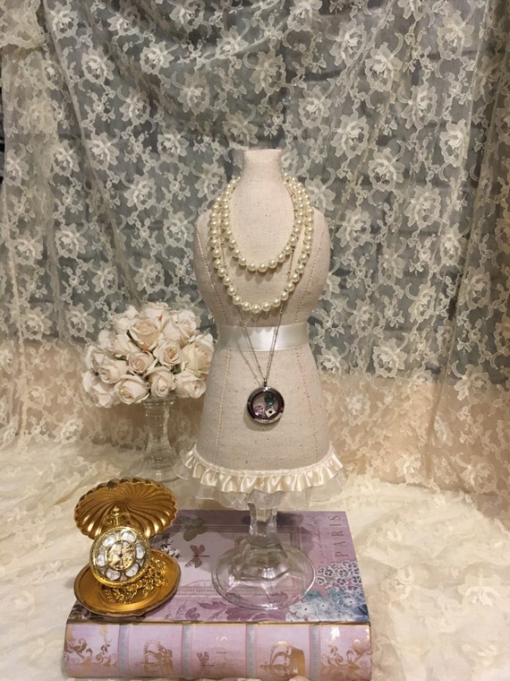 Necklace Display Mannequin Dress Form Jewelry Stand Fabric