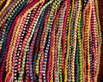 10+ Simple Chain Double Knot Friendship Bracelets | Bulk | Mystery Colors