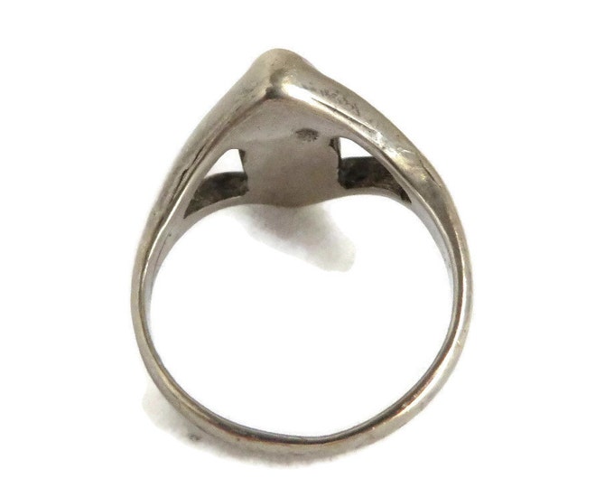 ON SALE! Vintage Crushed Turquoise Sterling Silver Ring, Size 6