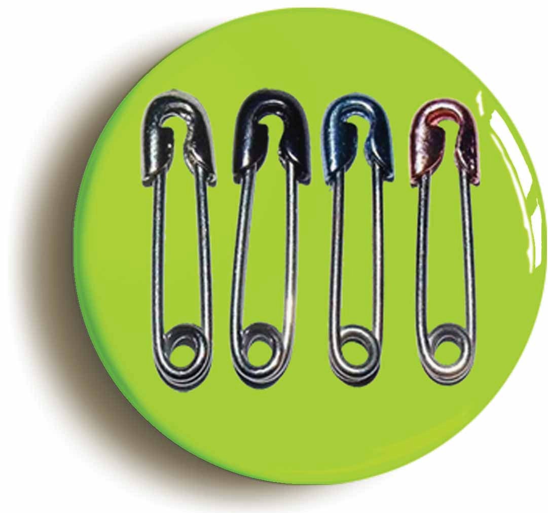 Safety Pins Punk Badge Button Pin Size is by PinItOnBadges on Etsy