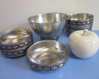 Arthur Salm Set of 7 Swedish stainless steel bowl Germetco