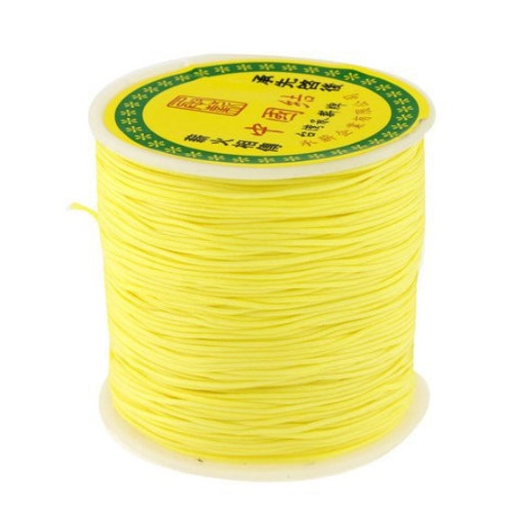 90 Yards Yellow Nylon Cord 0.8mm Beading Knotting Cord