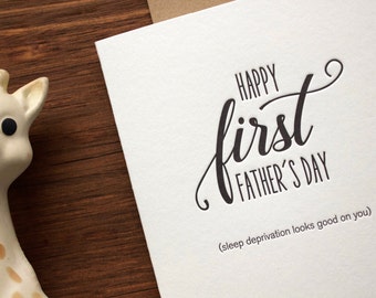 First Father's Day Card- Letterpress