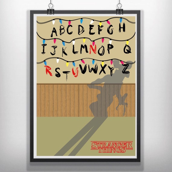 stranger things minimal minimalist movie film print poster