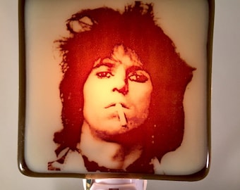 Keith Richards Night Light Fused Glass