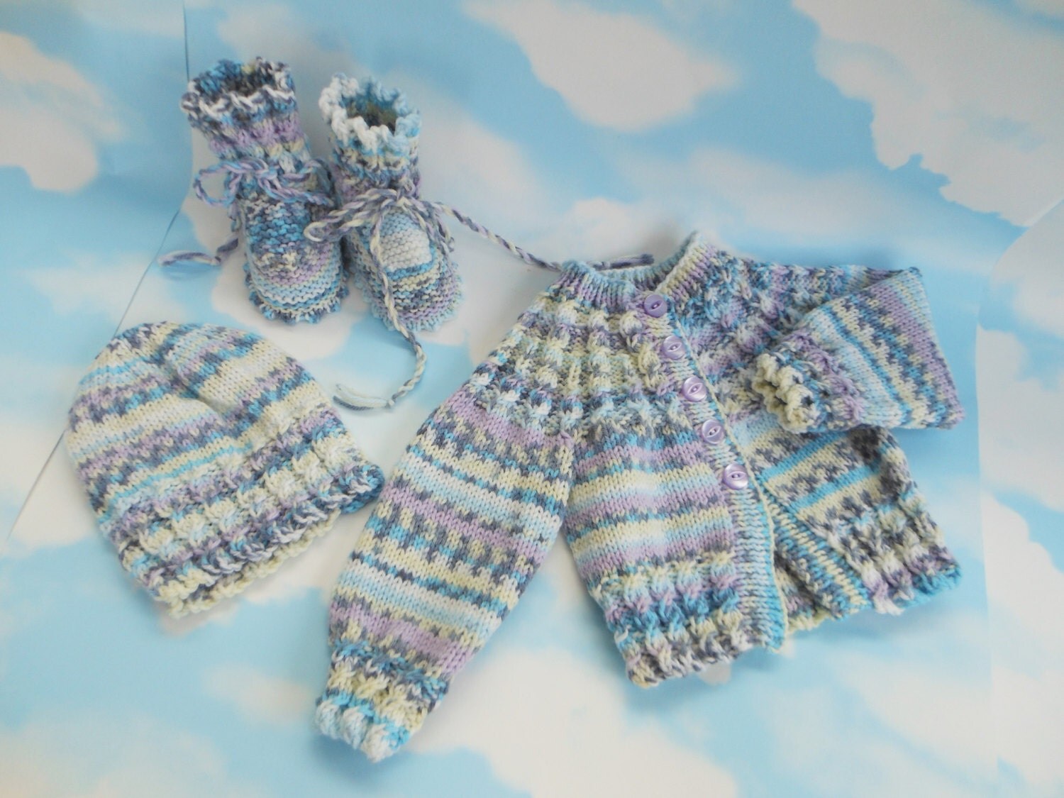 Knitted baby clothes baby girls coming home outfit baby