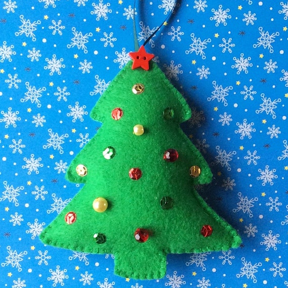 Christmas Tree Ornament PDF Sewing Pattern and by SewJuneJones