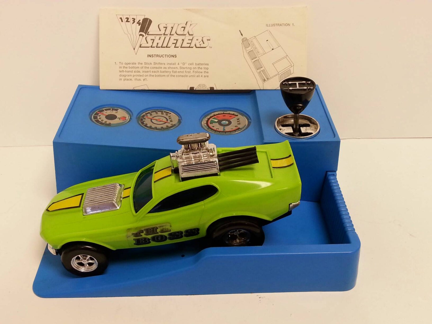 Free Shipping 1972 Hasbro Stick Shifters The Boss Mustang