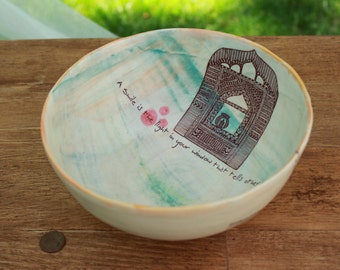 Small House & Large Garden Udaipur Bowl by BirdsatNoon on Etsy