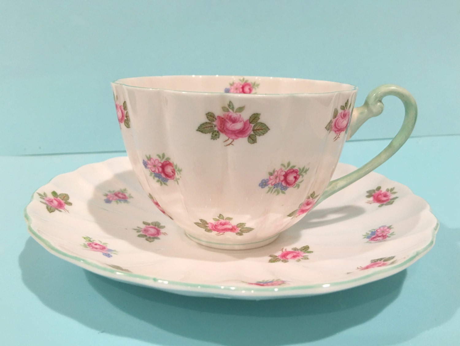 Shelley Tea Cup and Saucer Shelley China Tea Cups Vintage