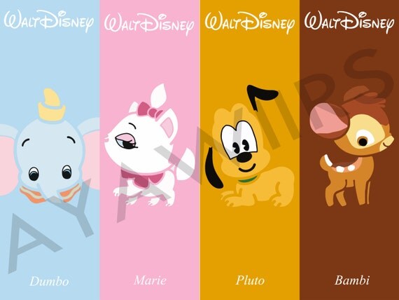 digital download printable bookmarks disney