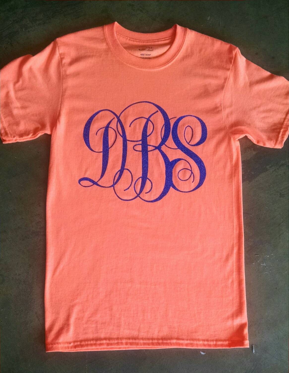 monogram initials on shirt