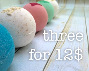 Bath Bomb Set -- Bath Fizzy Set -- Bath Bomb Gift Set -- Bath Fizzy Gift Set -- Three Bath Bombs -- Bath Fizzie Set