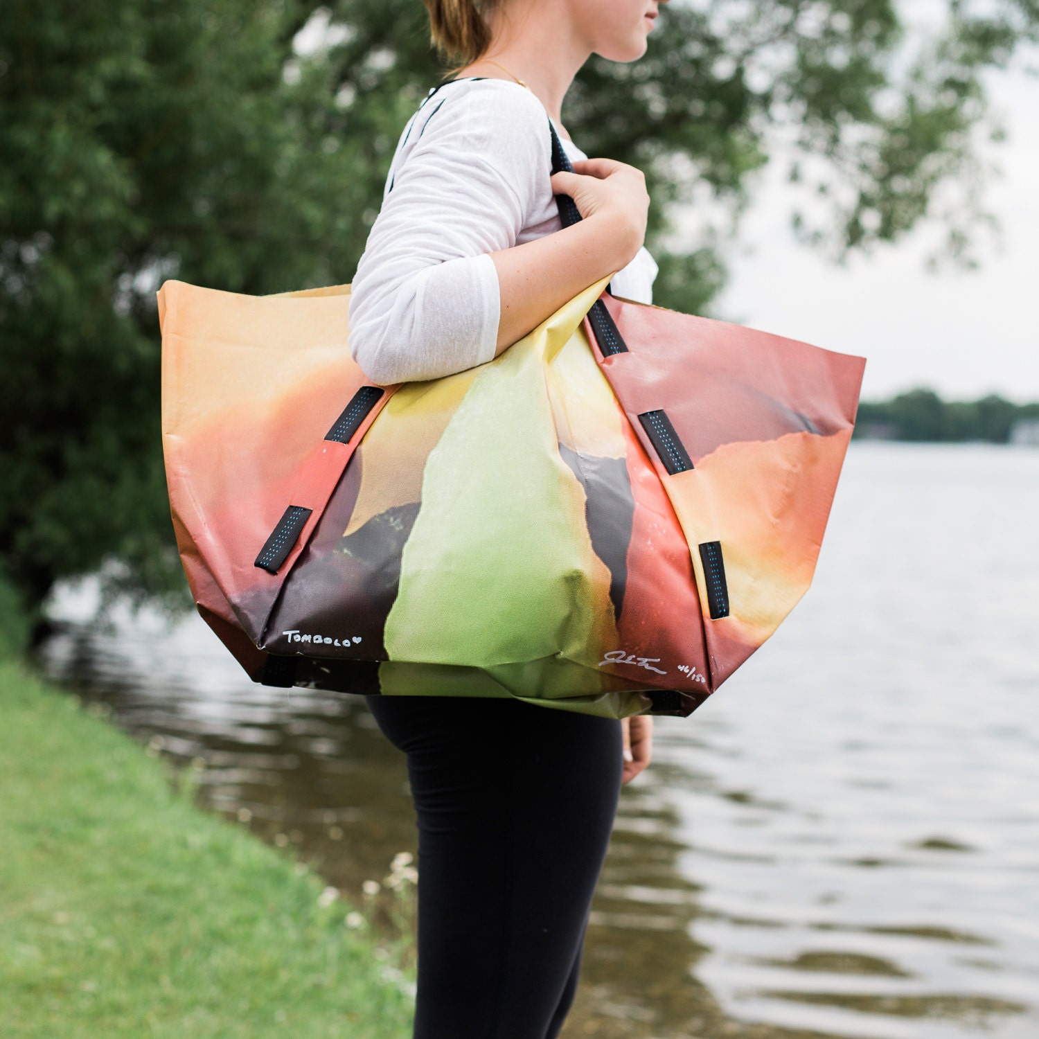 Tote Bag Recycled Billboard Vinyl and One of a Kind by