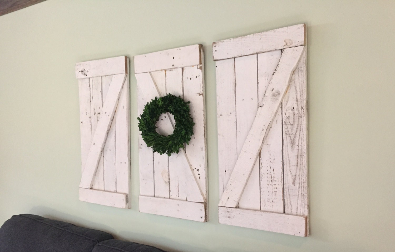 Rustic Barn Door Wood Wall Hanging Wooden Shutter Small Barn