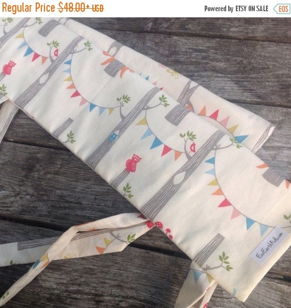 Sale Organic Crib Rail Guard All Natural Woodland Party Teething Guards