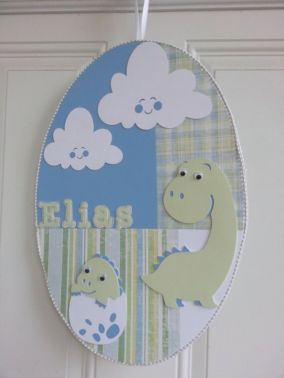 Items similar to Hospital Door Hanger / Dinosaur Baby Shower / Dinosaur