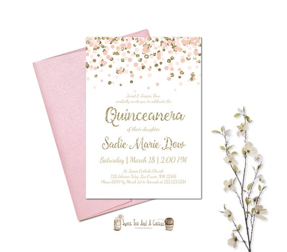 Blush Quinceanera Invitations 3