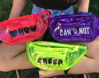Transparent Neon PVC Fanny Pack