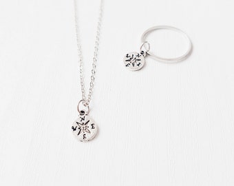 Dainty Compass Necklace | Stacking Ring | Gift | Jewellery | Boho Jewelry | Wanderlust | Travel | Explore